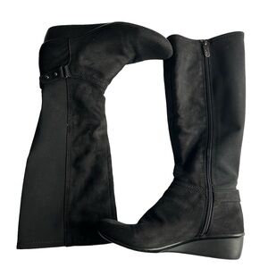 Black Wedge Boots